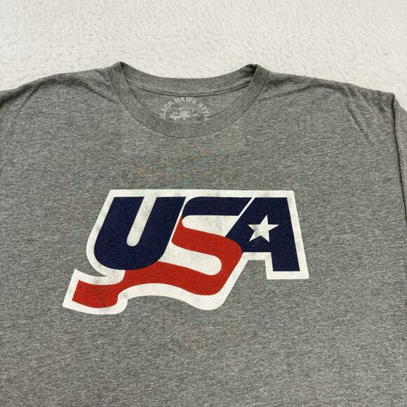 Black Hawk Style Shirt Mens 2XL Gray USA Short Sleeve American Flag Military - Picture 3 of 9